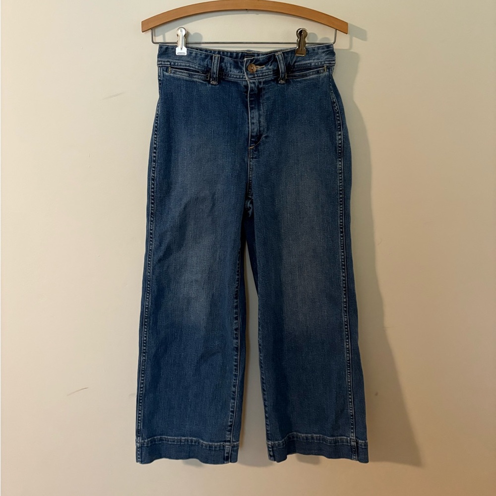 Gap High Rise Wide Leg Cropped Chino Jeans | Size 2/26